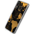 Black and Gold Scattered Marble Galaxy A20 Clear Case